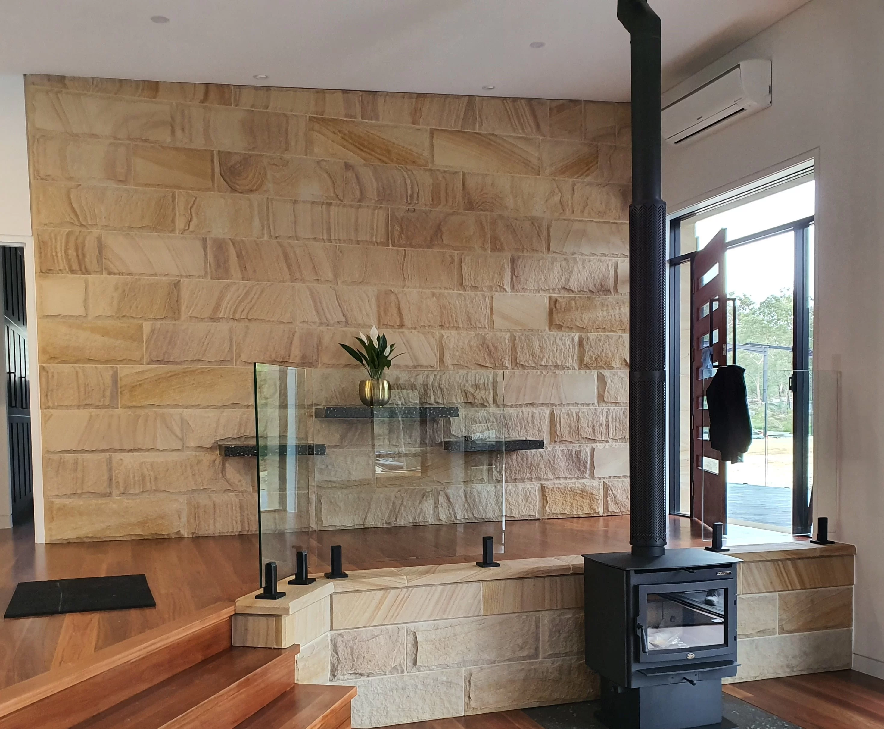Stone feature wall