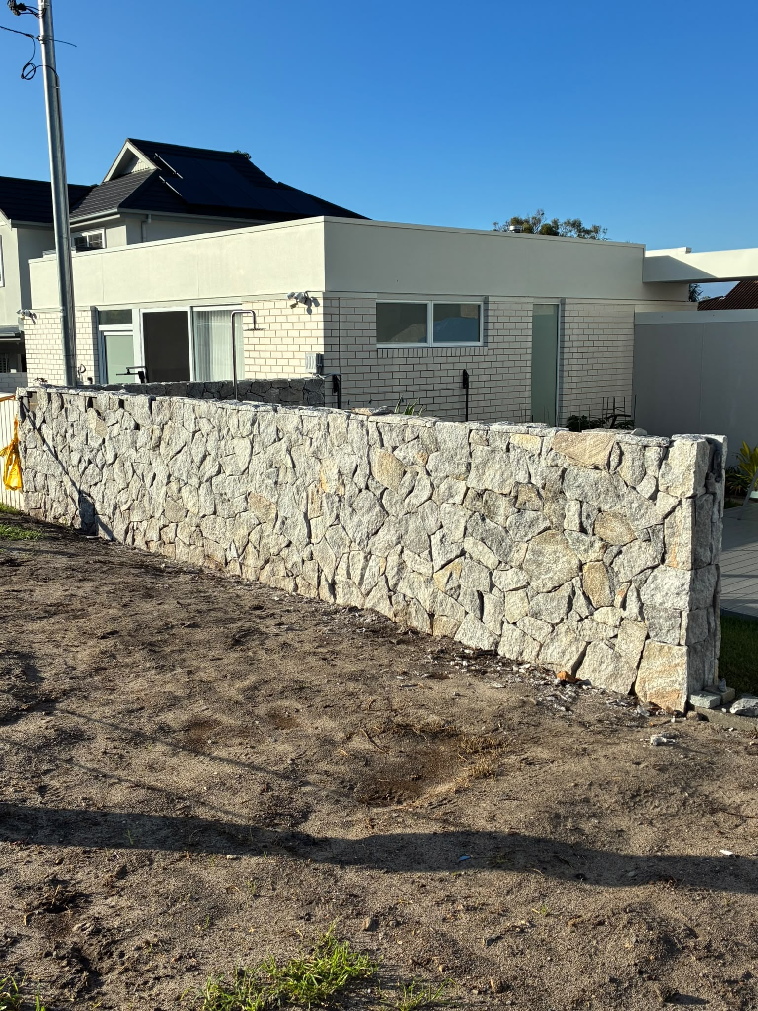Stone fireplace project